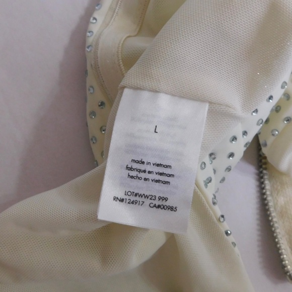 NWT!! WEWOREWHAT Crystal Bandeau Top Studded Rhinestones Bridal Glam Large - Picture 13 of 16